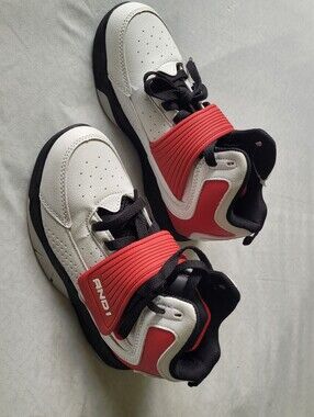 And1 Kids White & Red Basketball Sneakers